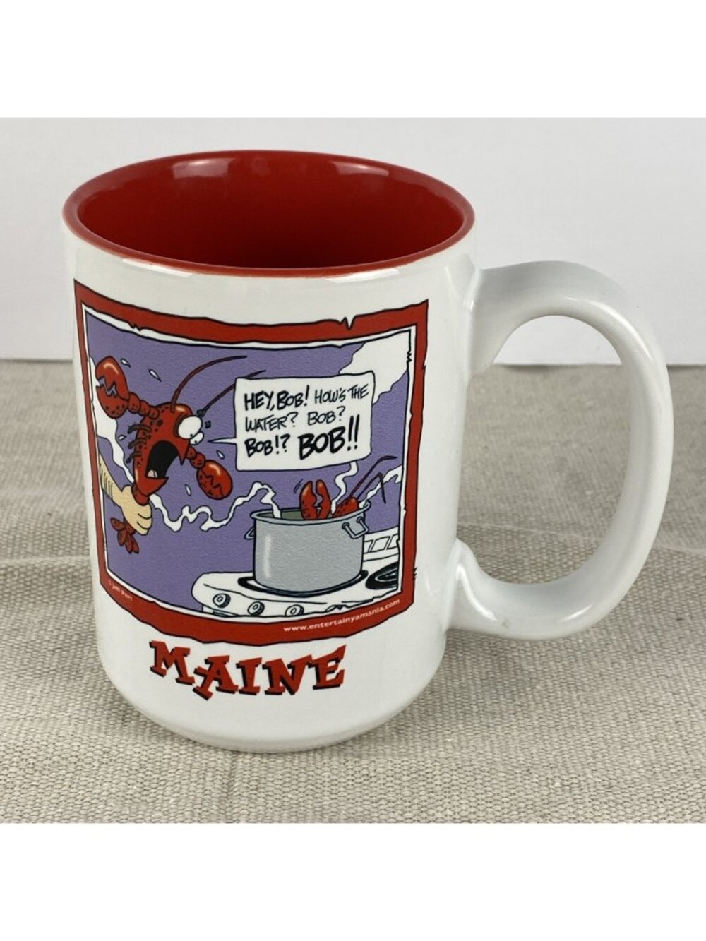 Maine Lobster Hey Bob? How's the Water? Bob? Bob? Bob!! Large Coffee Cup Mug